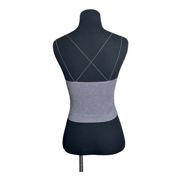 Out from under gray shimmery crop tank top size large - Picture 10 of 11